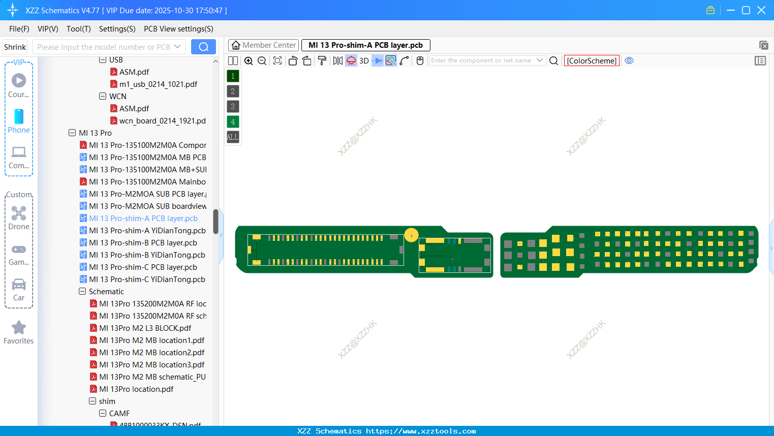 Xiaomi MI 13 Pro-shim-A PCB Layer